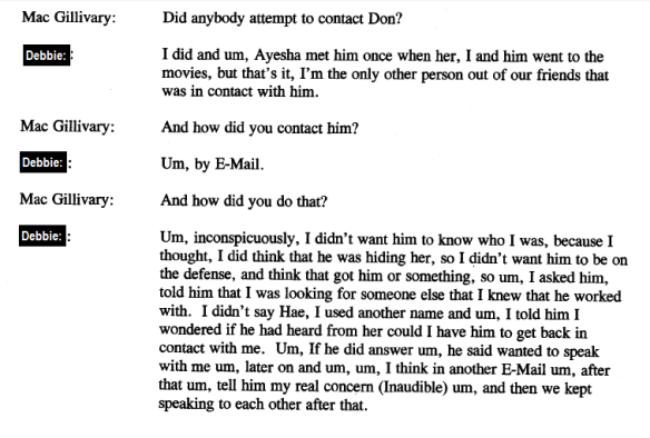 Debbie - Don, Statement 2