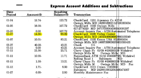Hae - Bank Details - Owings Mills 1-05