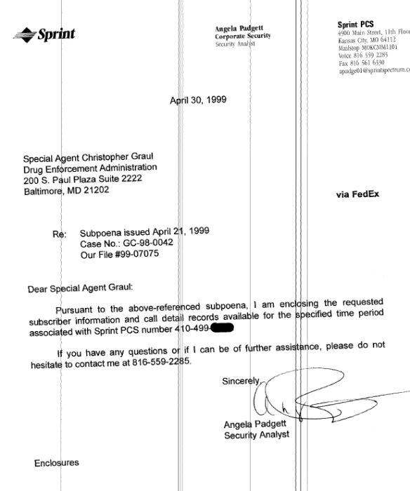 Mr. B - DEA Subpoena