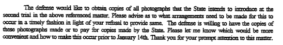 Defense Letter to the State, 1/6/00