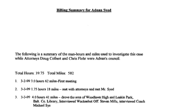 Billing Summary - Drew Davis